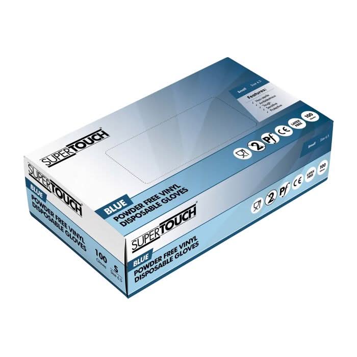 Vinyl Powderfree Gloves - Blue | Retail