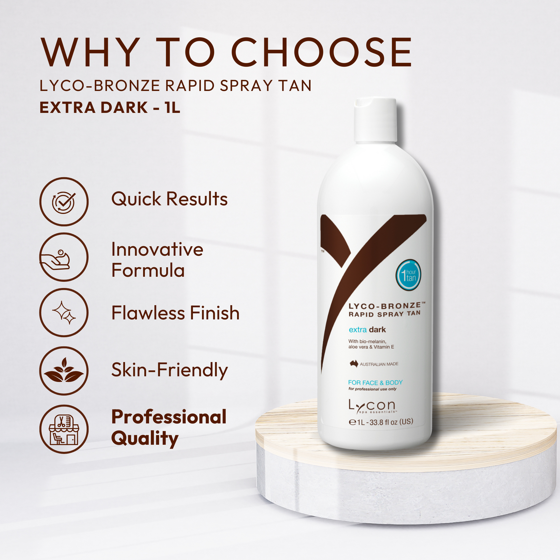 Lyco-Bronze Rapid Spray Tan - Extra Dark - 1L