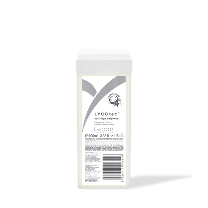 Lycotec White Strip Wax Cartridge (100ml) - BOX of 24