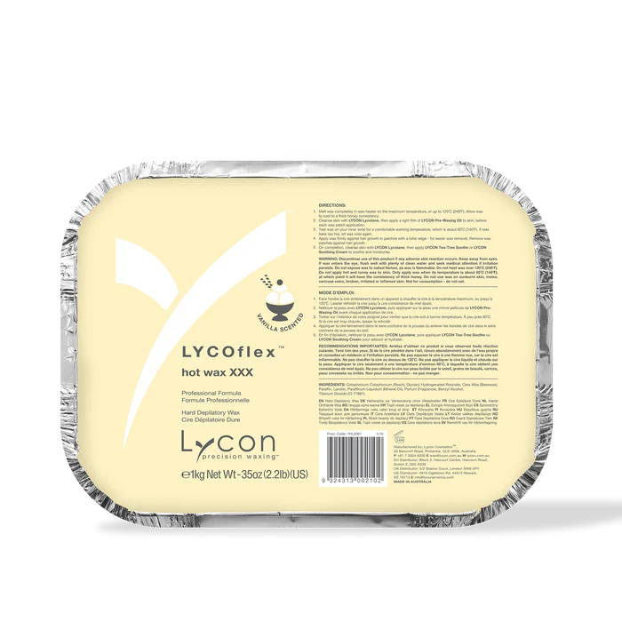 Vanilla Lycoflex Hot Wax - 1kg