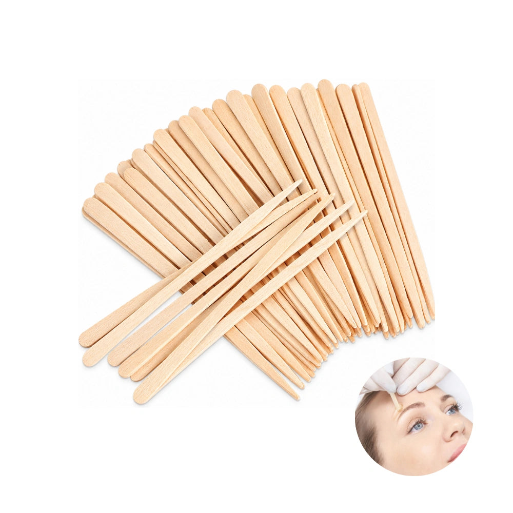 Eyebrow Wooden Spatulas - Pack of 100