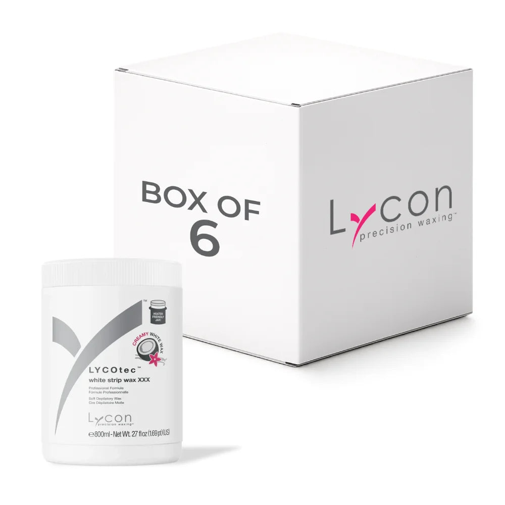 Lycotec White Coconut Strip Wax (800ml) - BOX of 6 Tub
