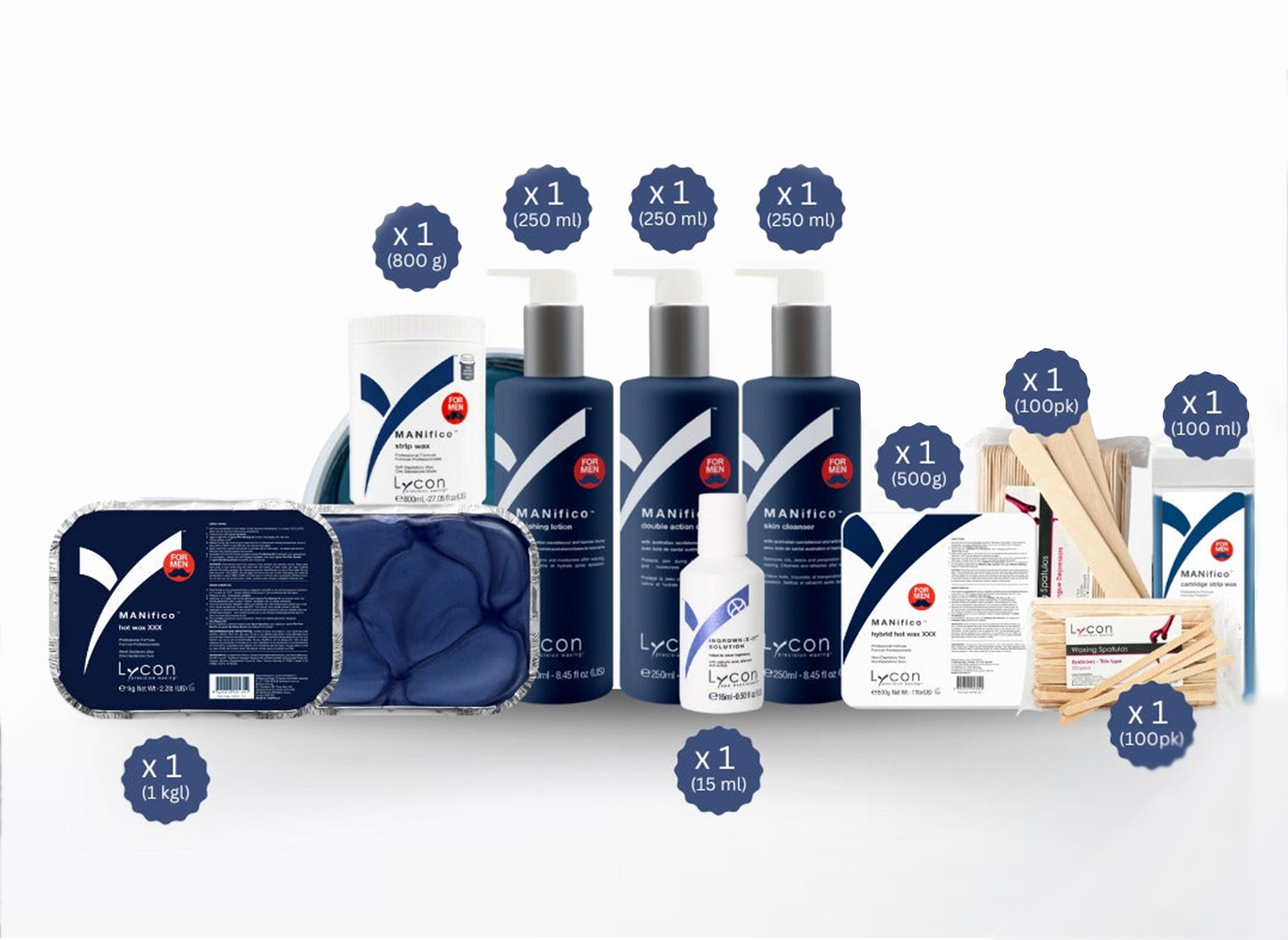 MANifico Male Waxing Kit