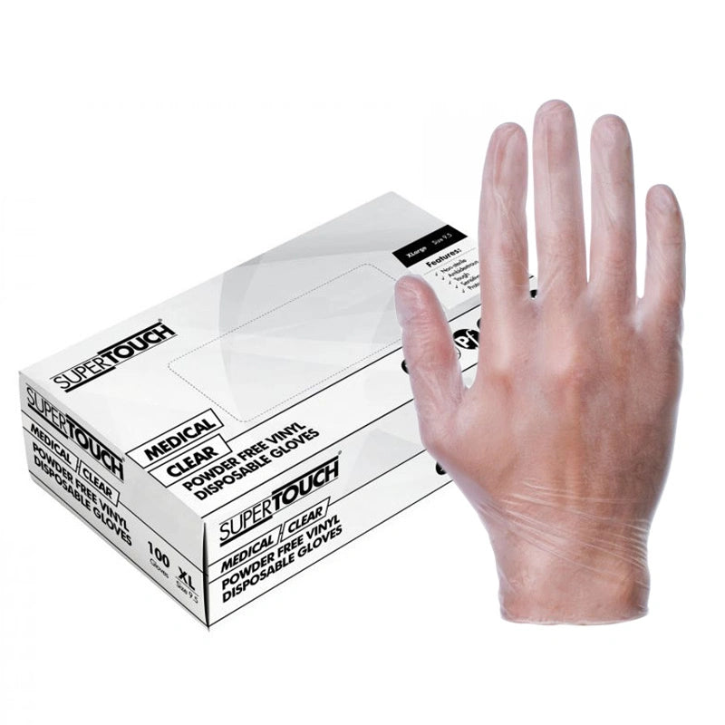 Powder Free Vinyl Clear Gloves (Pack of 100)