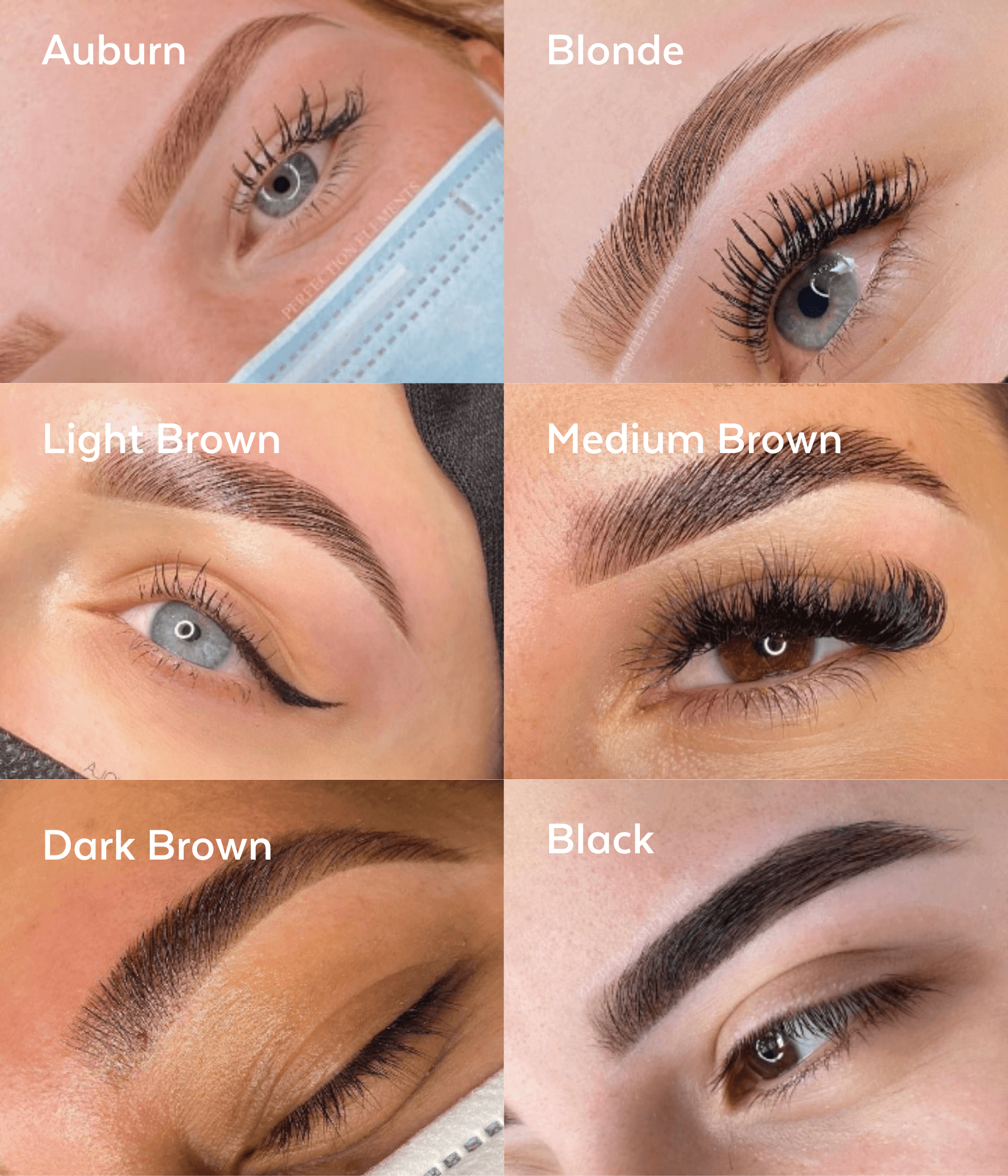 Brow Henna Color Chart