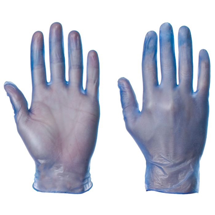 Large Vinyl Powderfree Gloves - Blue