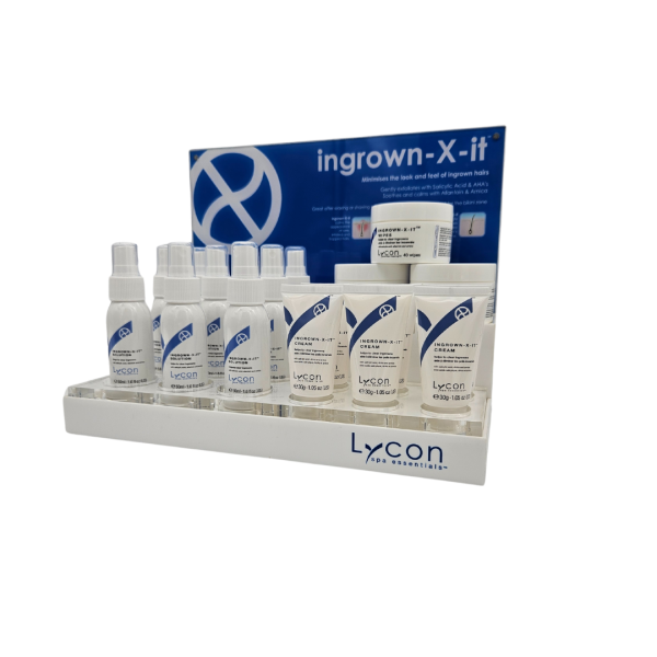 Ingrown X-it Display Stand inc products