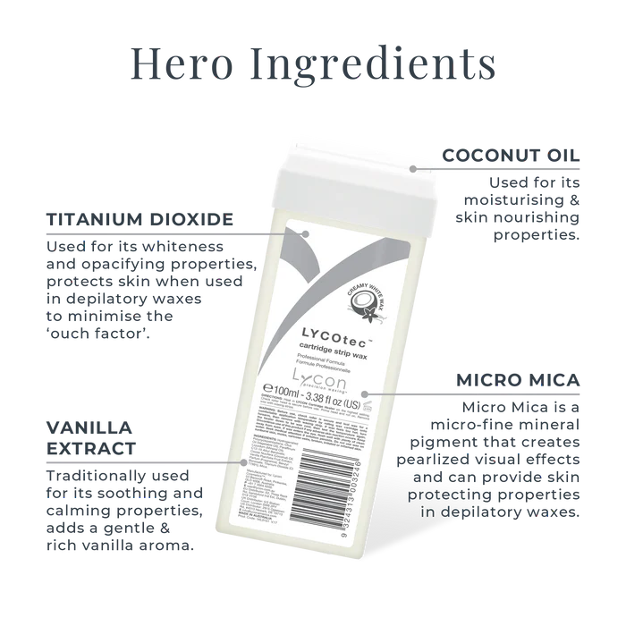 Lycotec White Strip Wax Cartridge - 100ml
