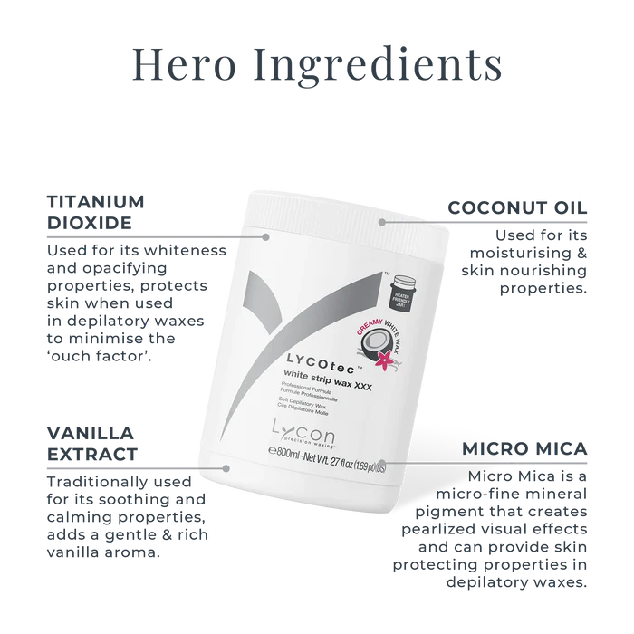 Lycotec White Coconut Strip Wax - 800ml