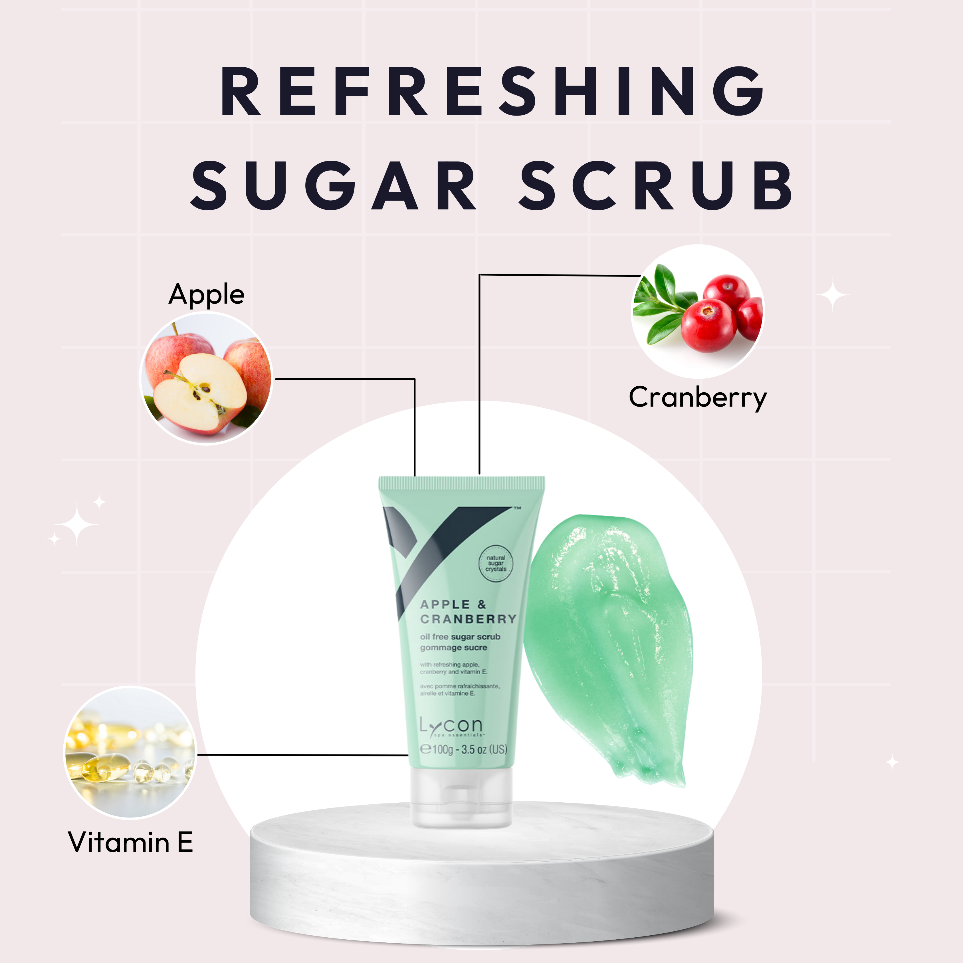 Apple & Cranberry Sugar Scrub - 100ml