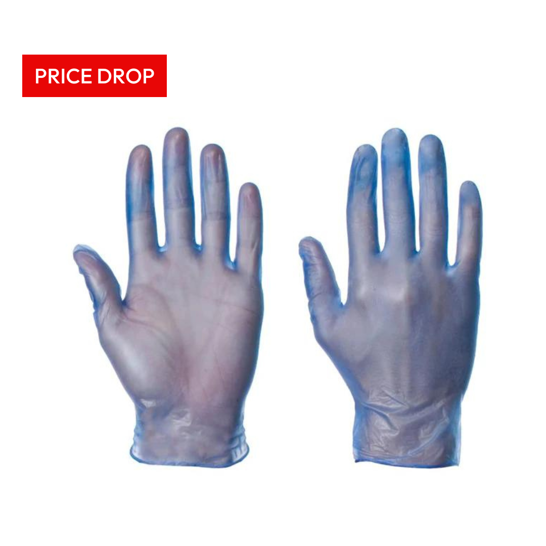 Small Vinyl Powderfree Gloves - Blue