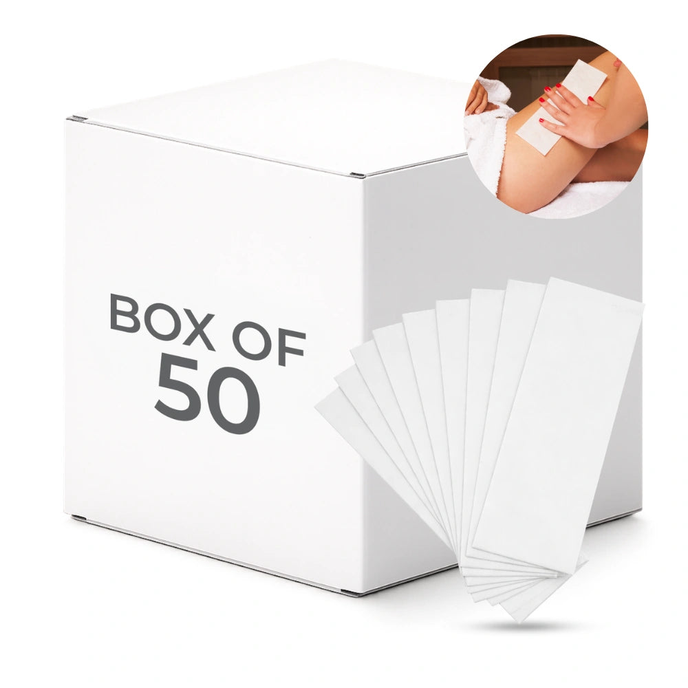 Bulk Disposable Paper Waxing Strips (100 per pack) – Box of 50