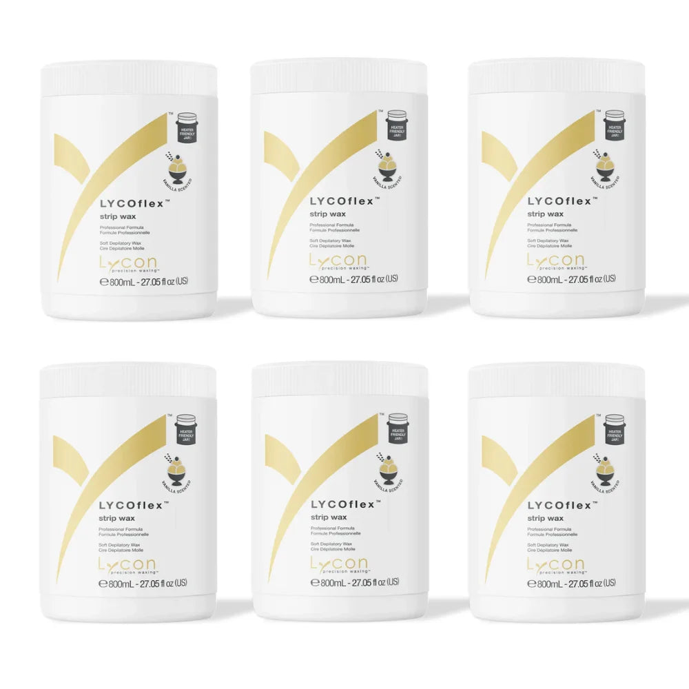 Lycoflex Vanilla Strip Wax (800ml) - BOX of 6 Tub