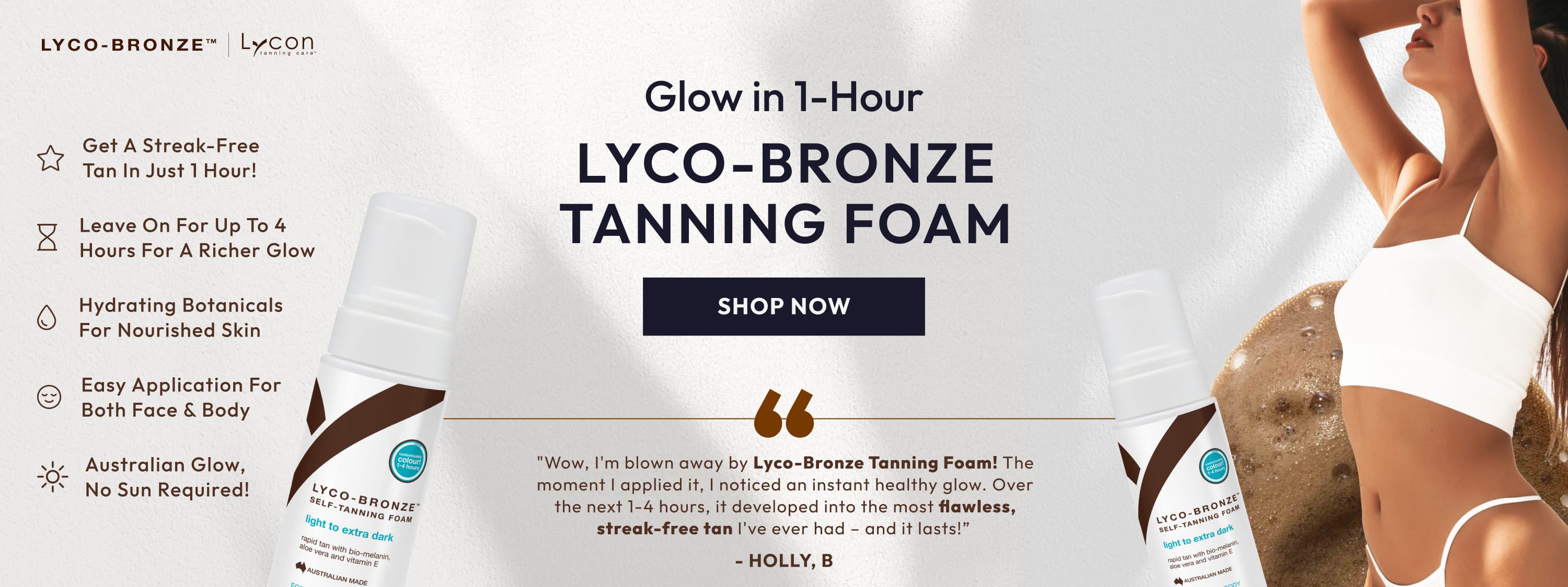 Lyco-Bronze Tanning Foam