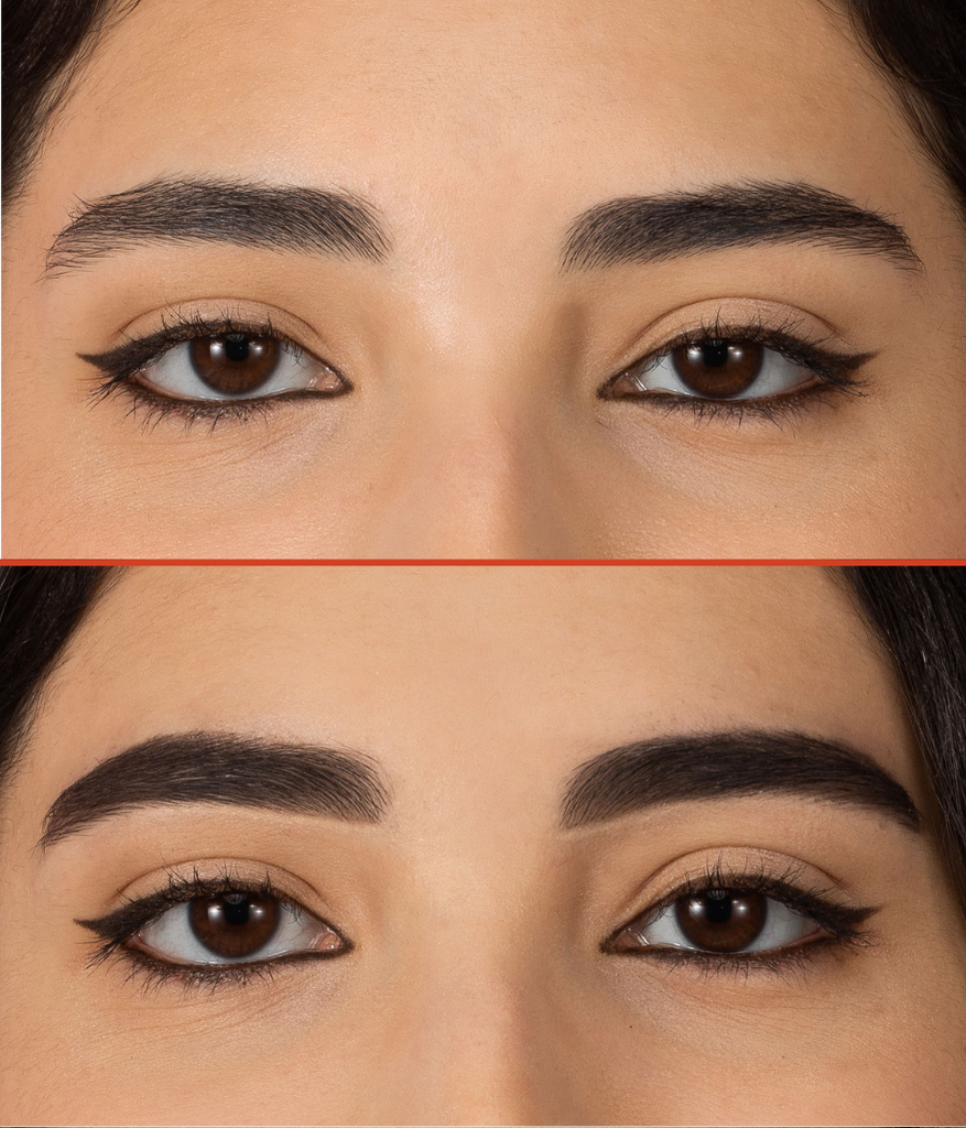 Before/ after Model photo - Brow Pencil Dark Cool