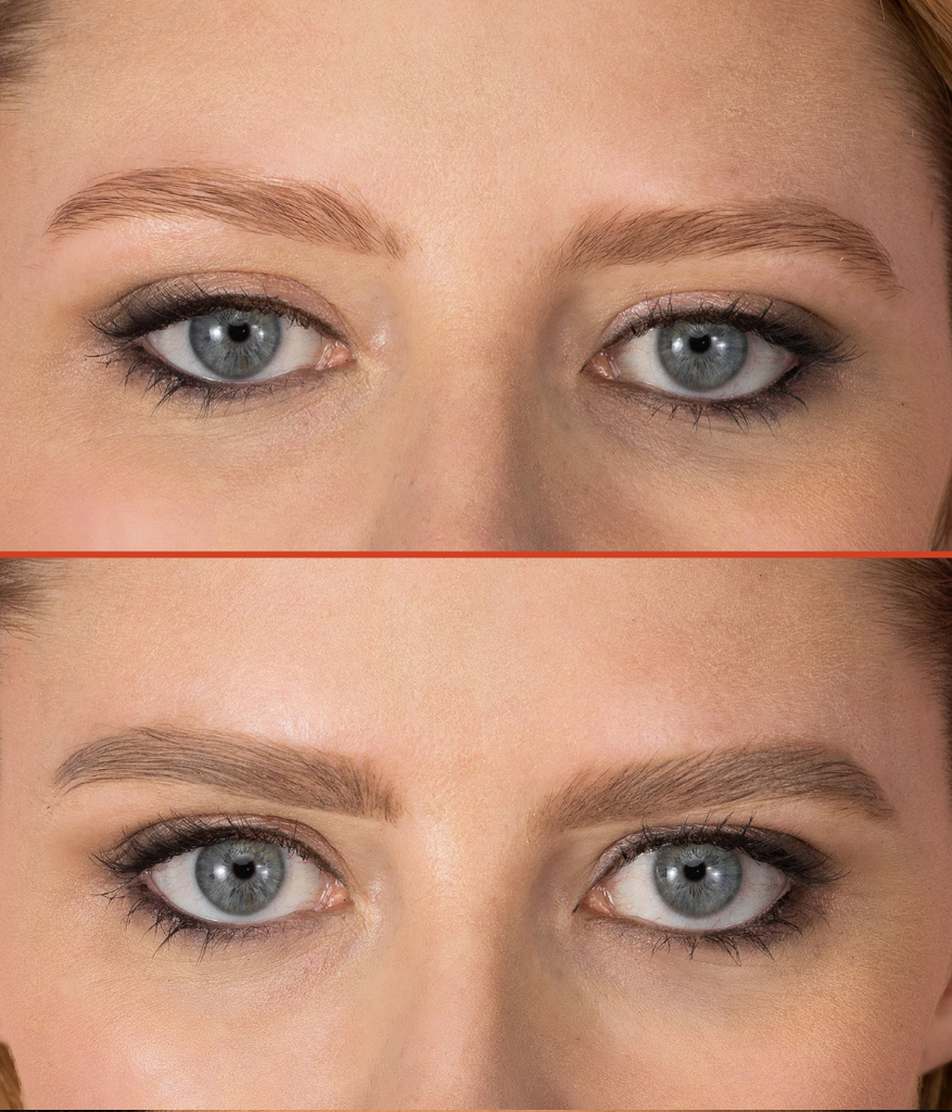Before/ after model photo - Brow Pencil Light Cool